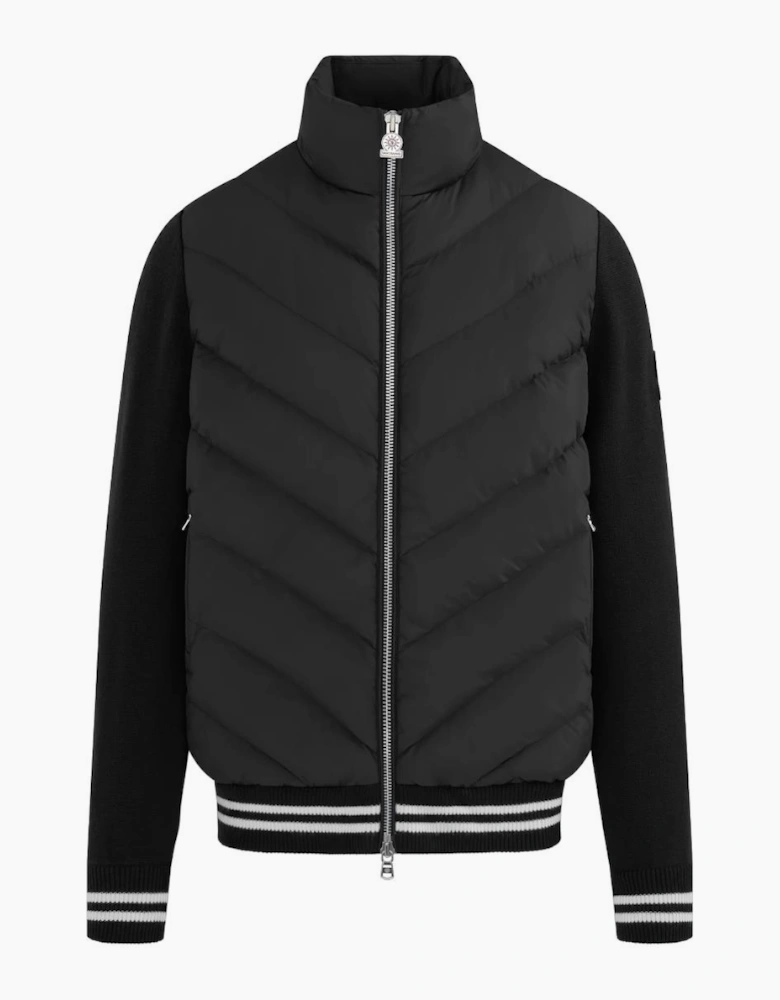 Sandbanks Hybrid Puffer Cardigan Black
