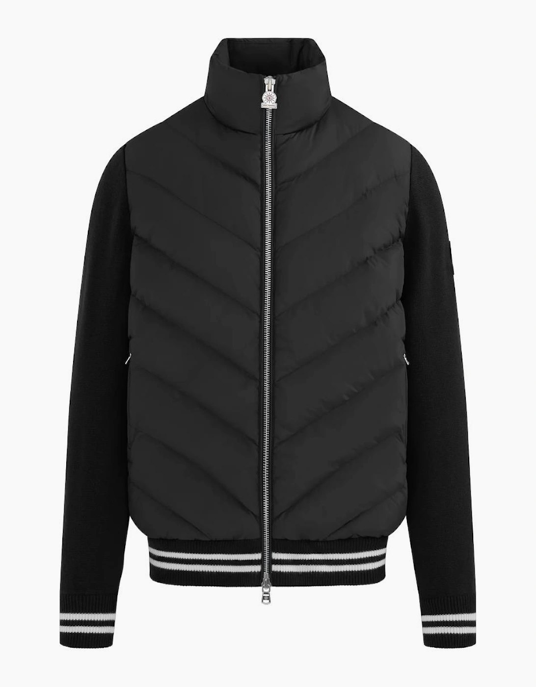Sandbanks Hybrid Puffer Cardigan Black
