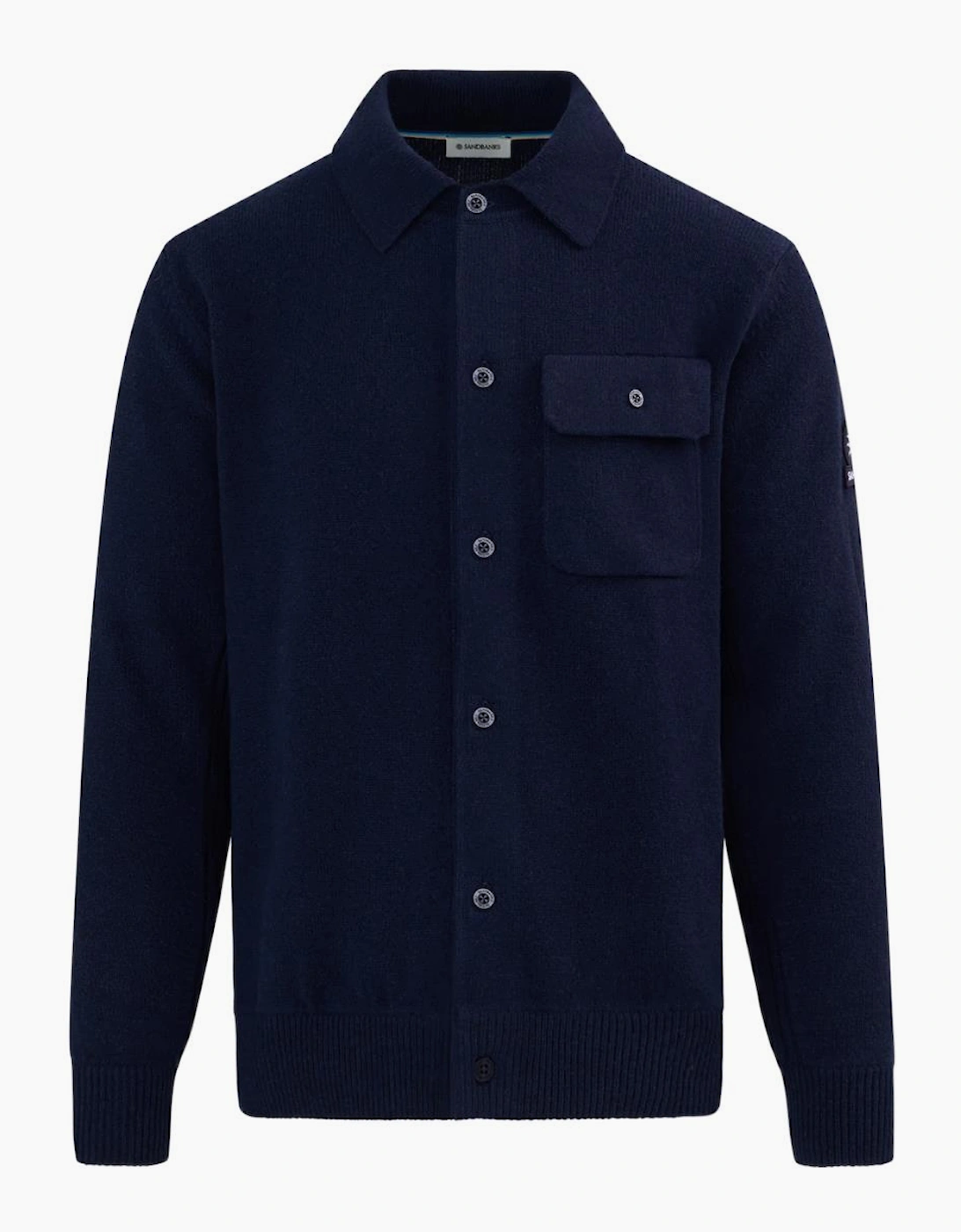Sandbanks Rib Detail Btn Through Overshirt Navy