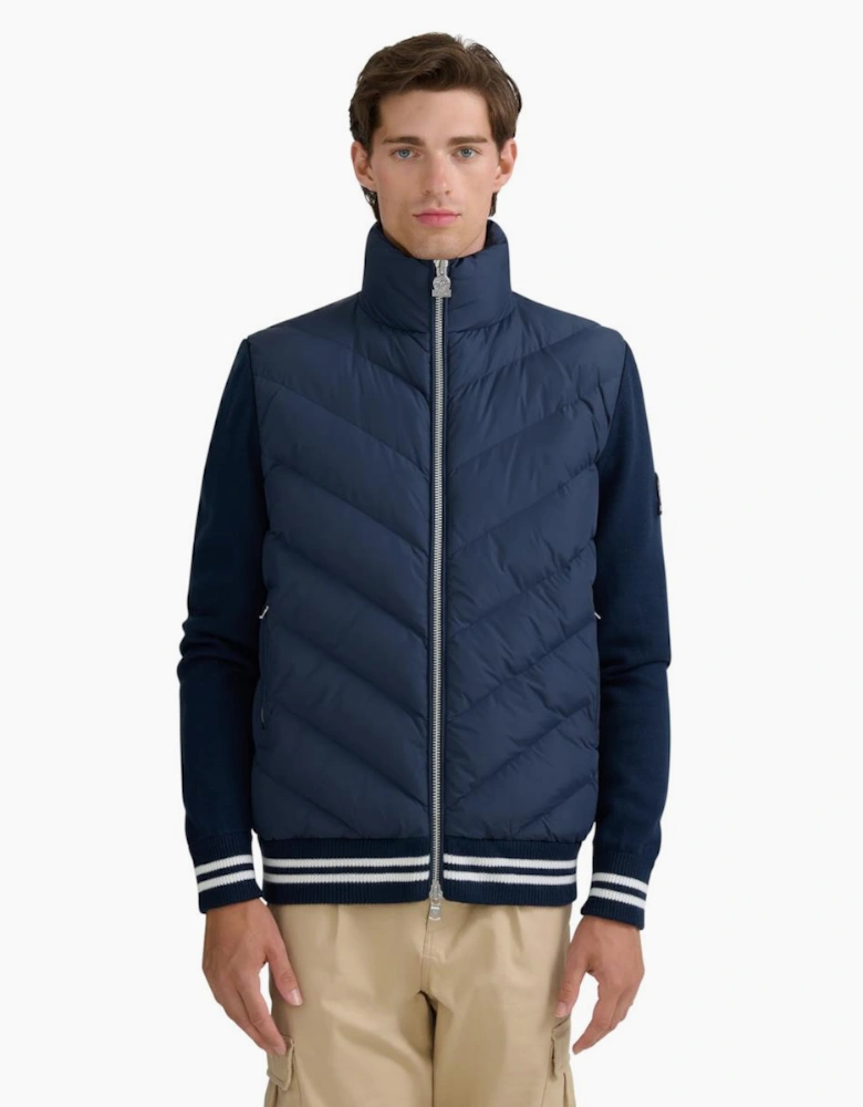 Sandbanks Hybrid Puffer Cardigan Navy