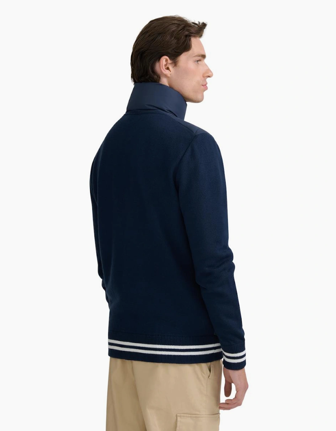Sandbanks Hybrid Puffer Cardigan Navy