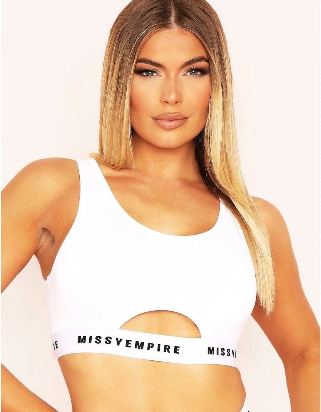 Empire Tape Cut Out Front Lounge Bra