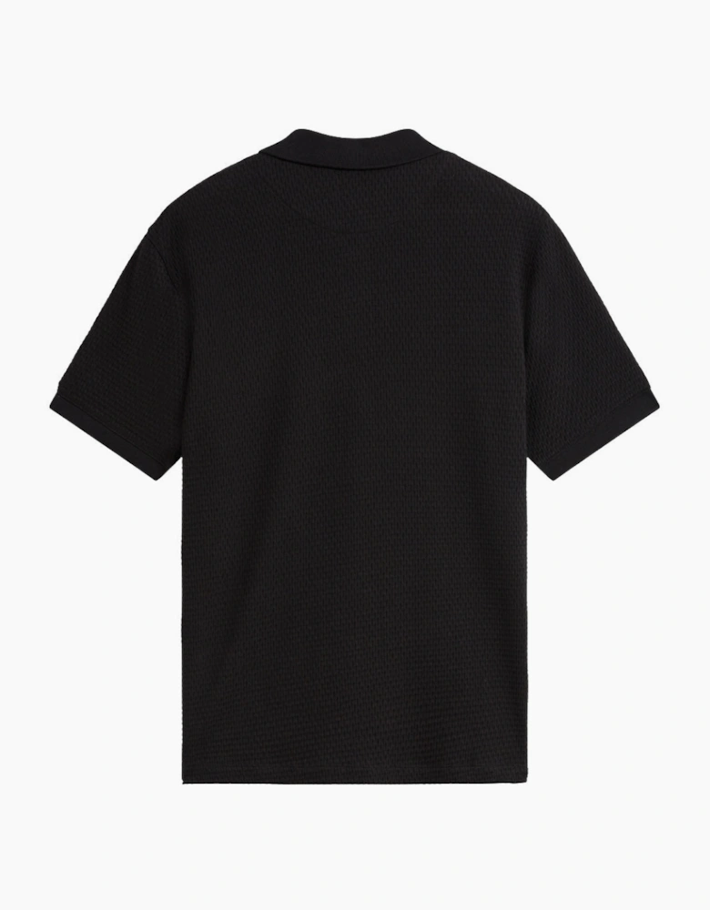 Ted Baker Redman Regular Textured Black Polo Shirt