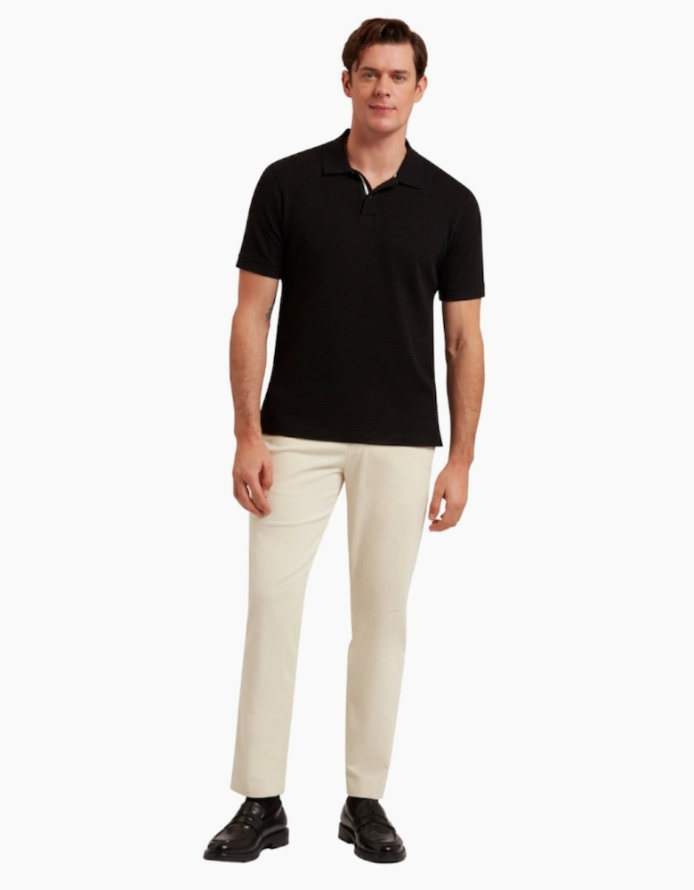 Ted Baker Redman Regular Textured Black Polo Shirt
