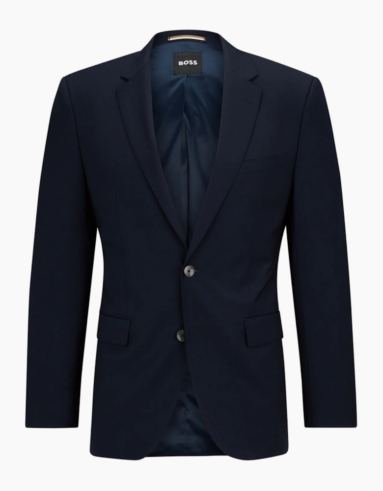 Jasper Solid Patterned Suit Jacket with Flap and Chest Pocket