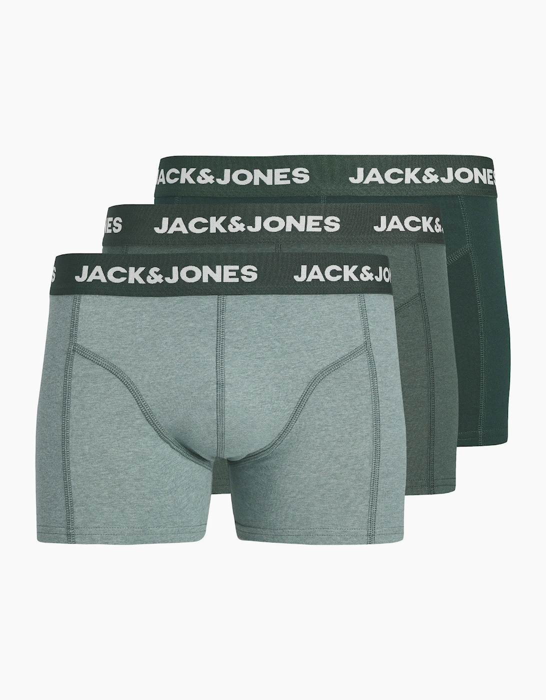 Men's Jack & Jones Mens Fax 3 Pack Boxer Shorts - Grey - Size: L