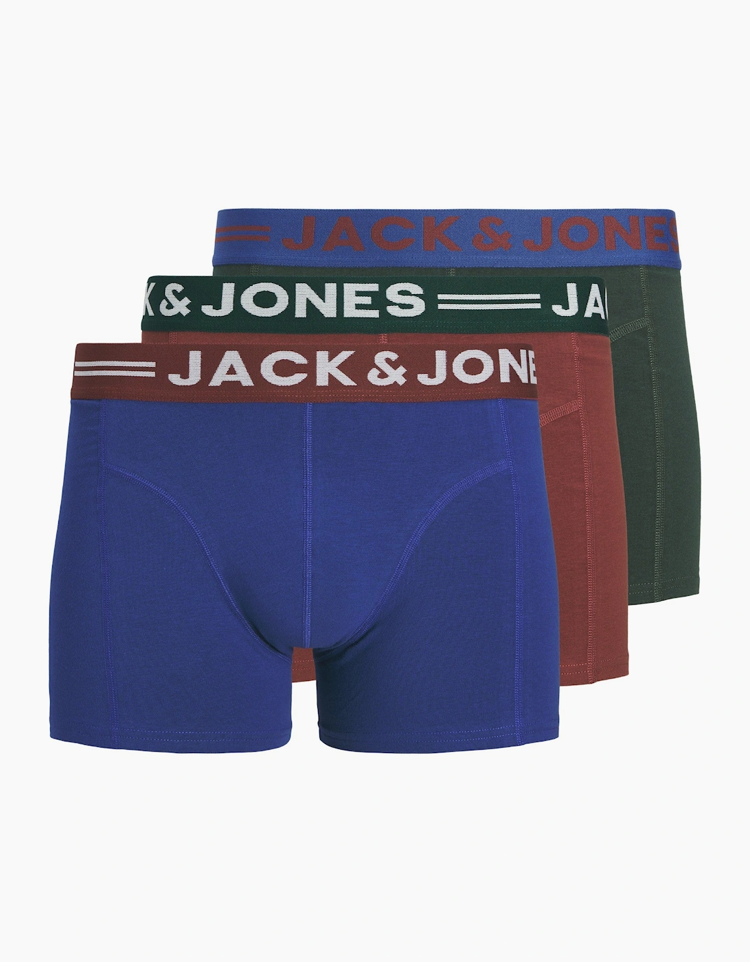 Jack & Jones Mens Lichfield 3 Pack Boxer Shorts