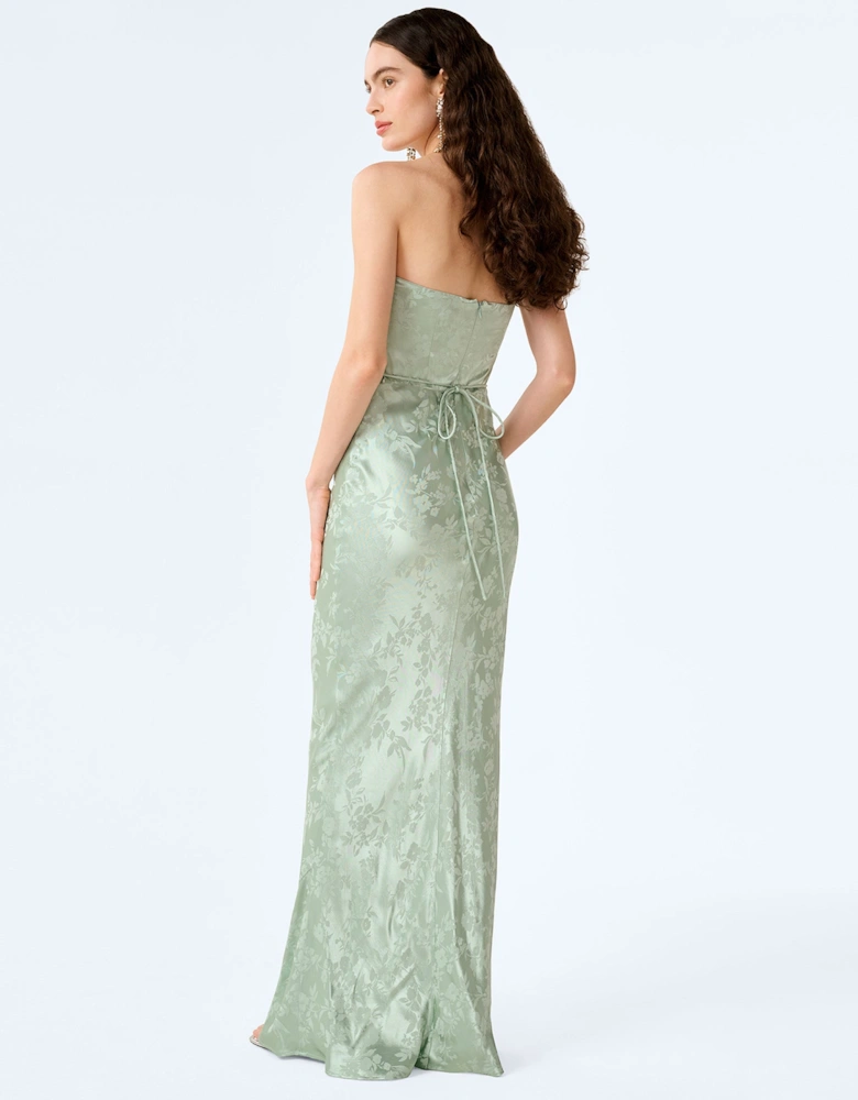 Amdra Jacquard Dress in Sage