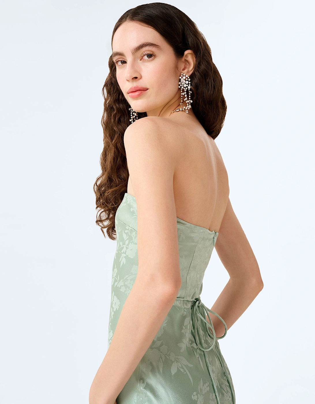 Amdra Jacquard Dress in Sage