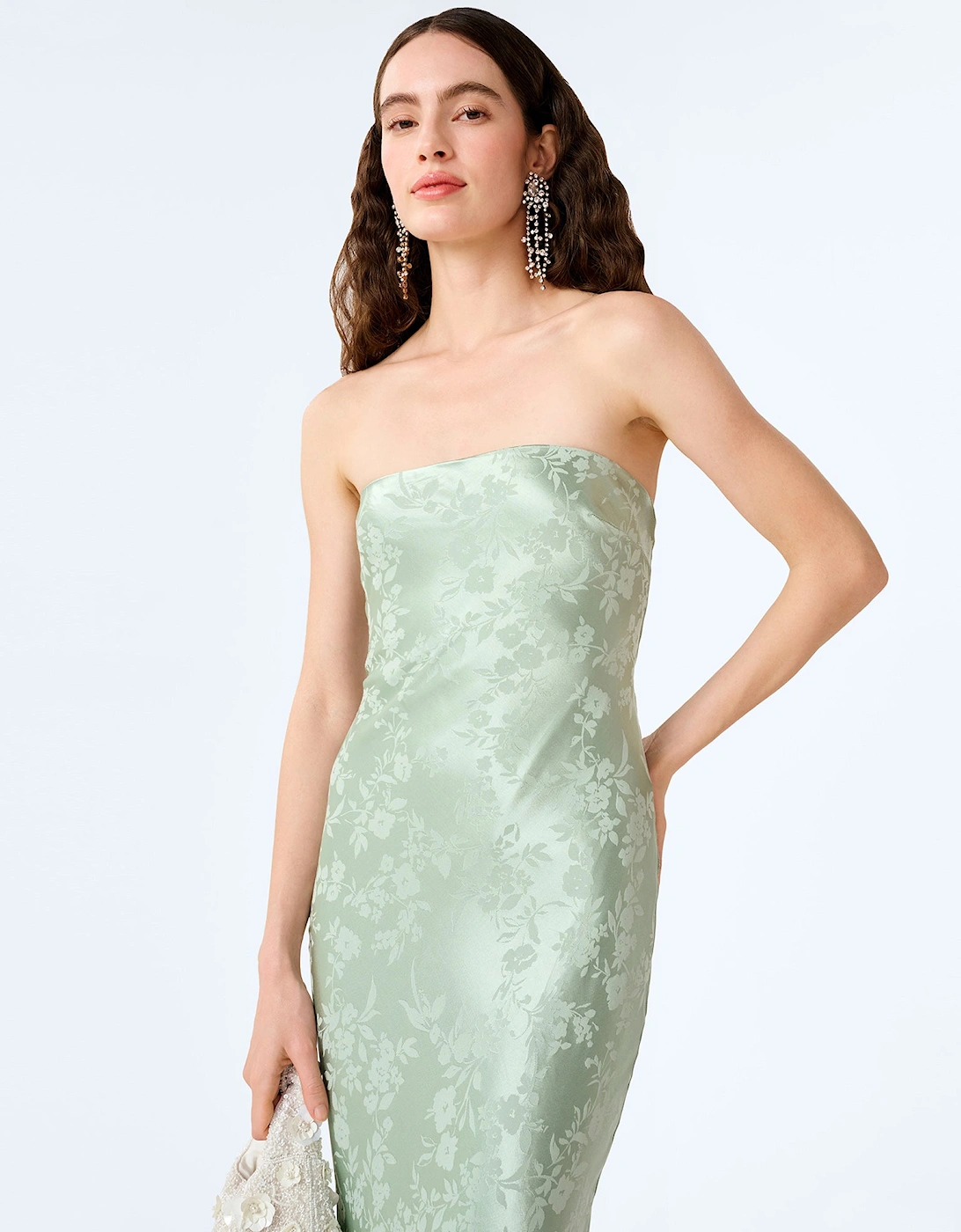 Amdra Jacquard Dress in Sage
