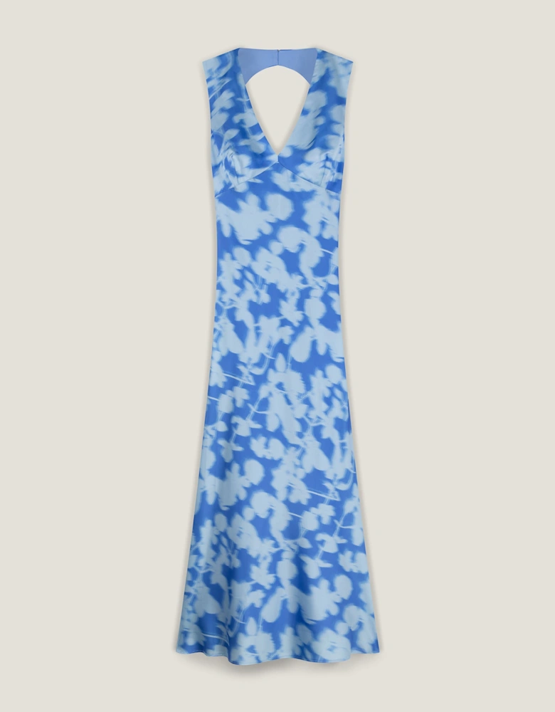 Nova Dress in Blurred Floral Blue