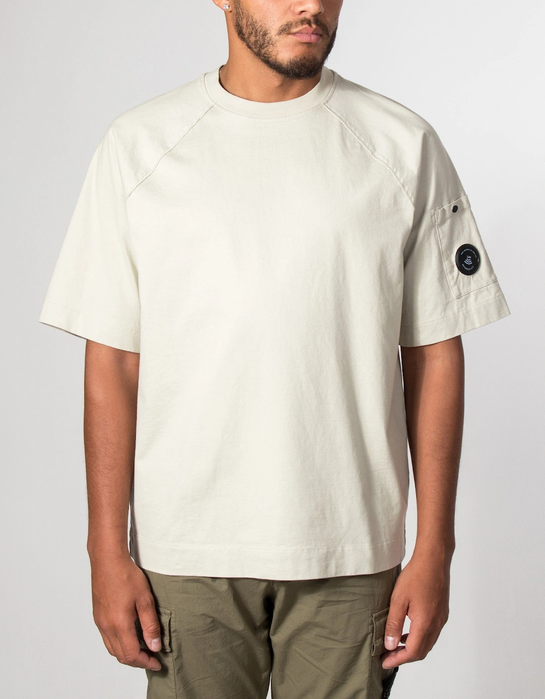 Relaxed Fit 30/2 Mercerized Jersey Twisted Lens T-Shirt