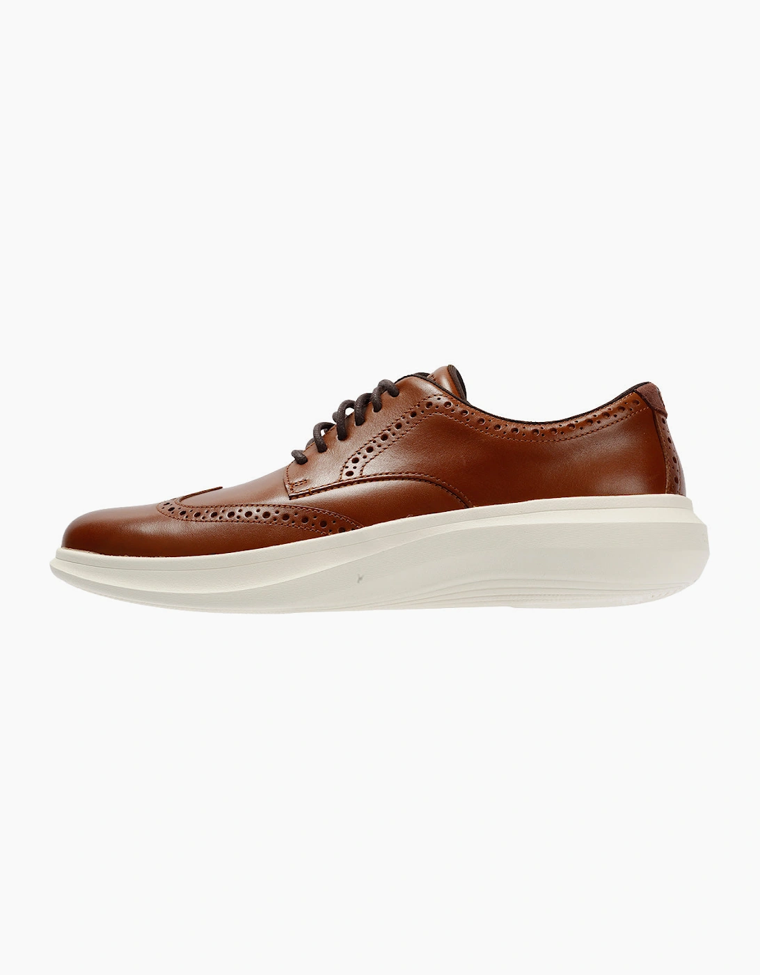 Cole Haan Grand Aerion Wingtip Oxfords Leather Men's British Tan Lace-Up Shoes