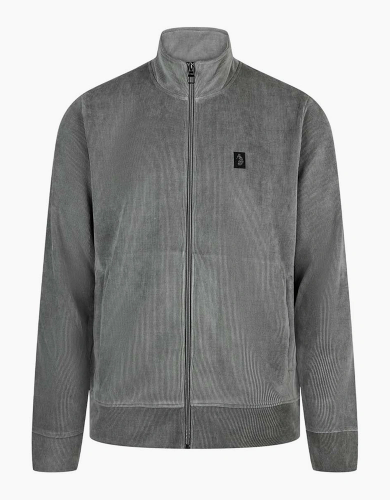 Luke 1977 Norwood Zip through Ribbed Jacket CONCRETE
