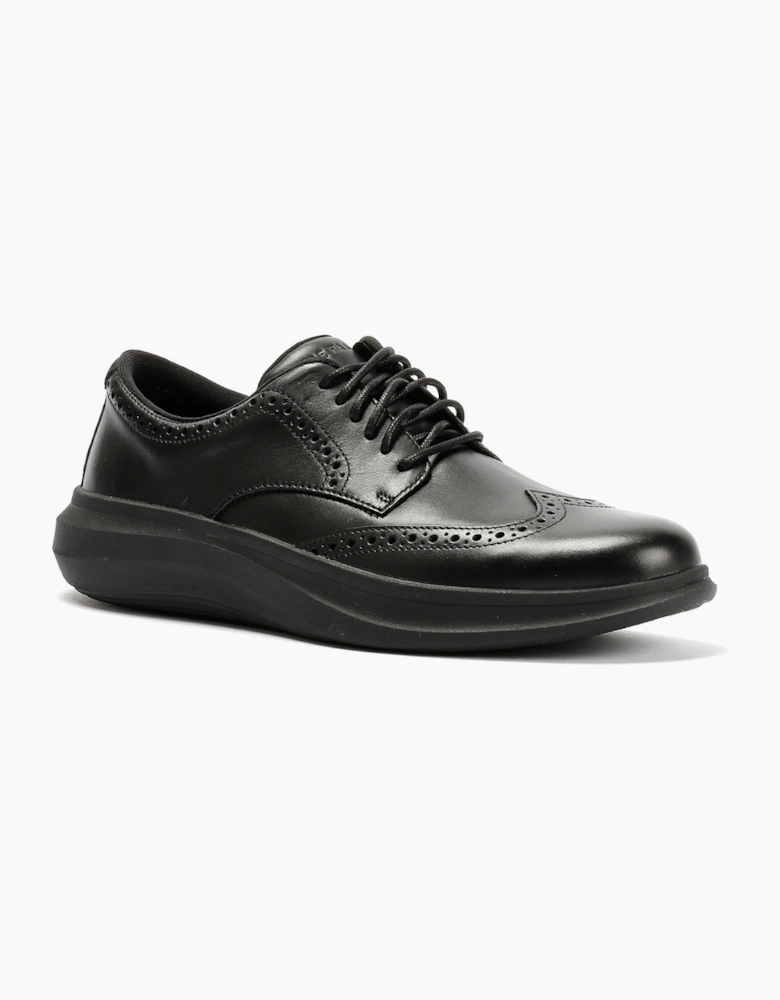 Cole Haan Grand Aerion Wingtip Oxfords Leather Men's Black Lace-Up Shoes