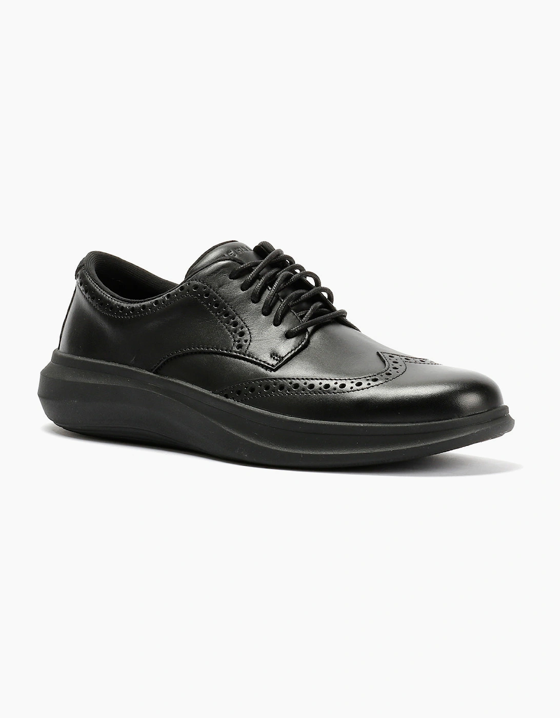 Cole Haan Grand Aerion Wingtip Oxfords Leather Men's Black Lace-Up Shoes