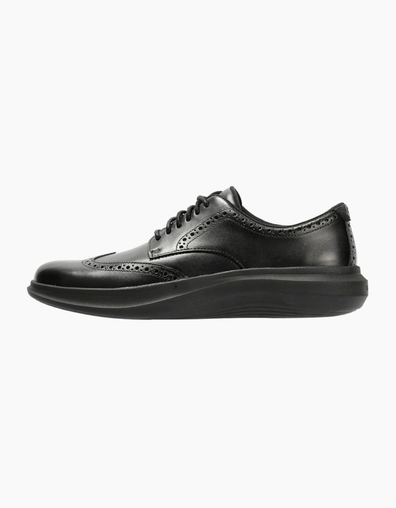 Cole Haan Grand Aerion Wingtip Oxfords Leather Men's Black Lace-Up Shoes