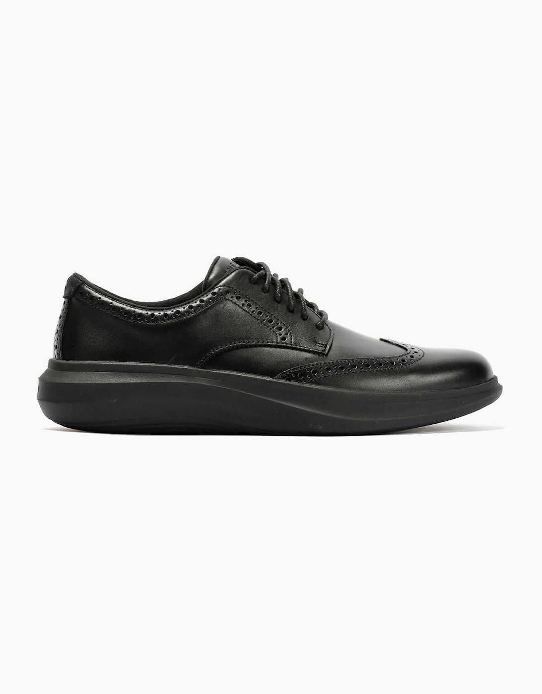 Cole Haan Grand Aerion Wingtip Oxfords Leather Men's Black Lace-Up Shoes