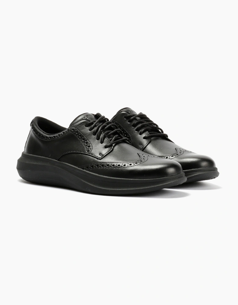 Cole Haan Grand Aerion Wingtip Oxfords Leather Men's Black Lace-Up Shoes