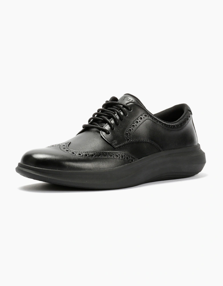 Cole Haan Grand Aerion Wingtip Oxfords Leather Men's Black Lace-Up Shoes