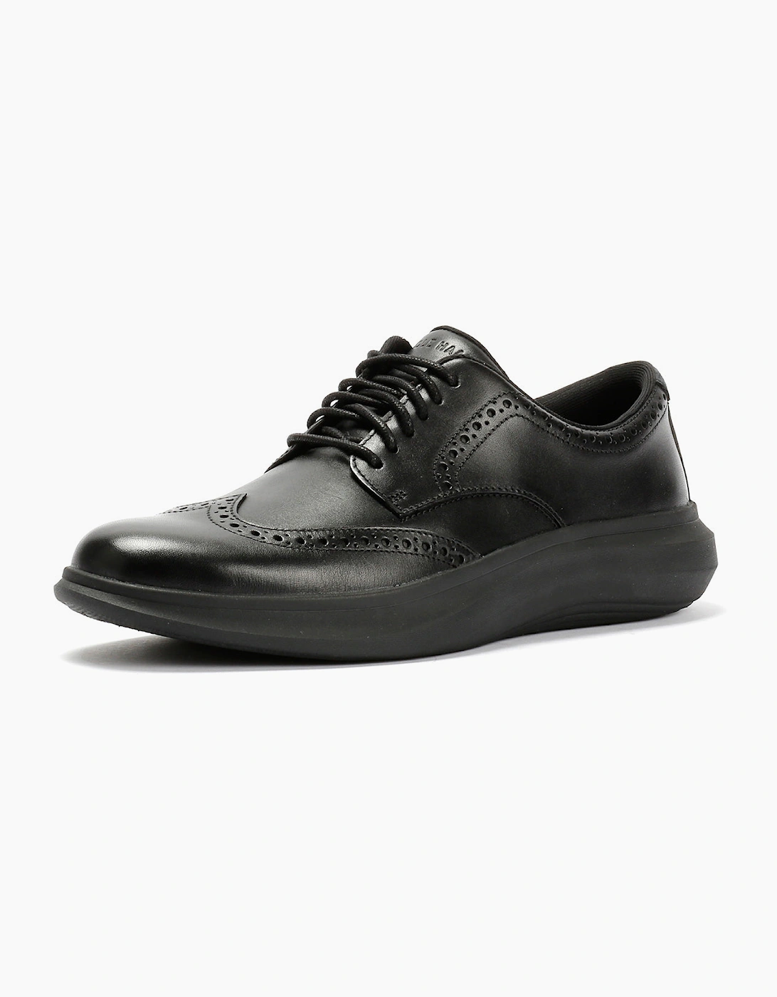 Cole Haan Grand Aerion Wingtip Oxfords Leather Men's Black Lace-Up Shoes