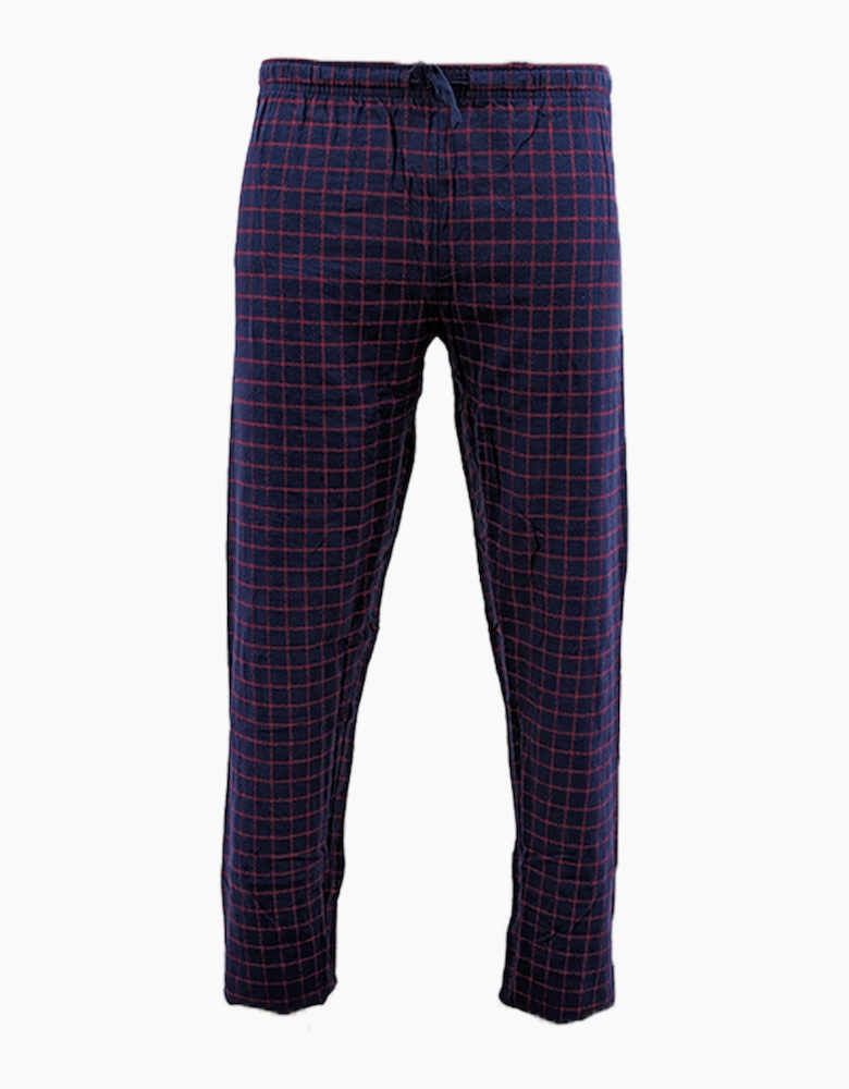 Mens Pyjama Bottoms Cotton Woven Check Stripe