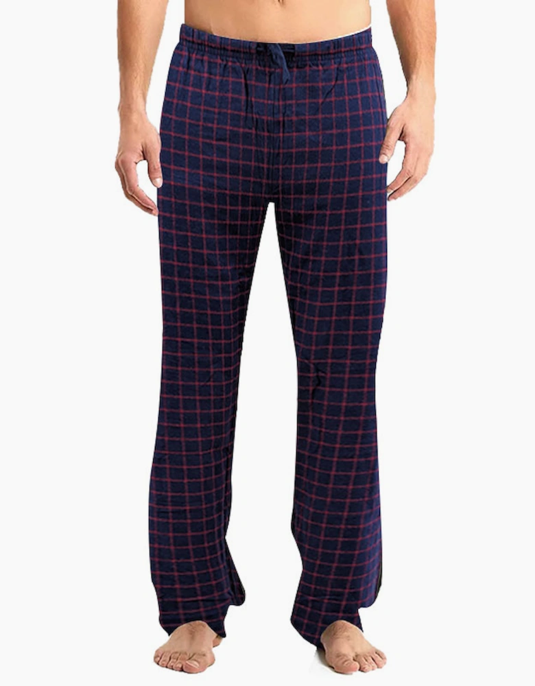 Mens Pyjama Bottoms Cotton Woven Check Stripe
