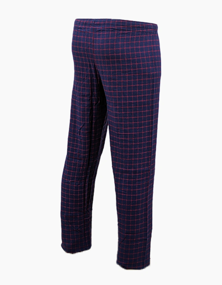 Mens Pyjama Bottoms Cotton Woven Check Stripe