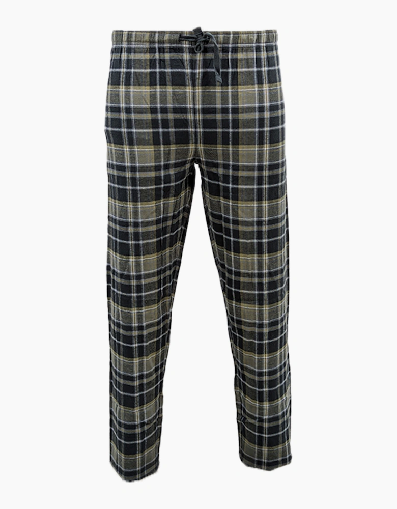 Mens Pyjama Bottoms Cotton Woven Check Stripe