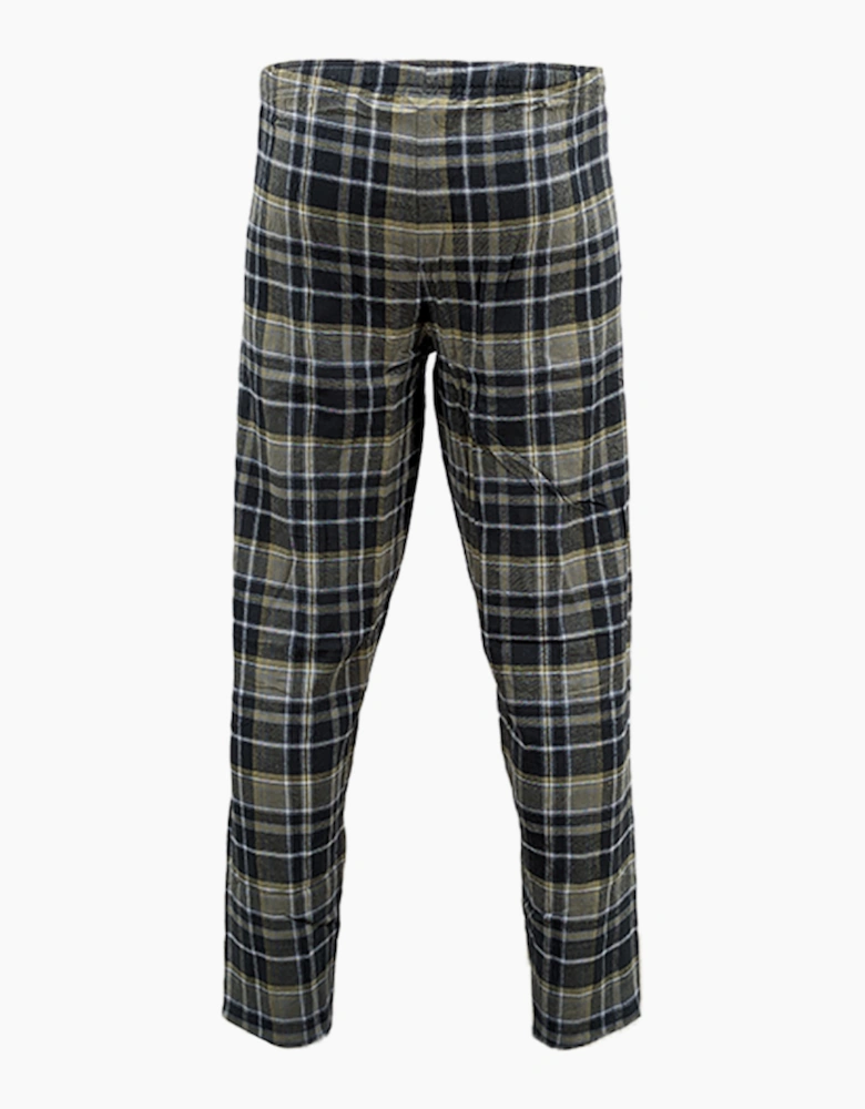 Mens Pyjama Bottoms Cotton Woven Check Stripe