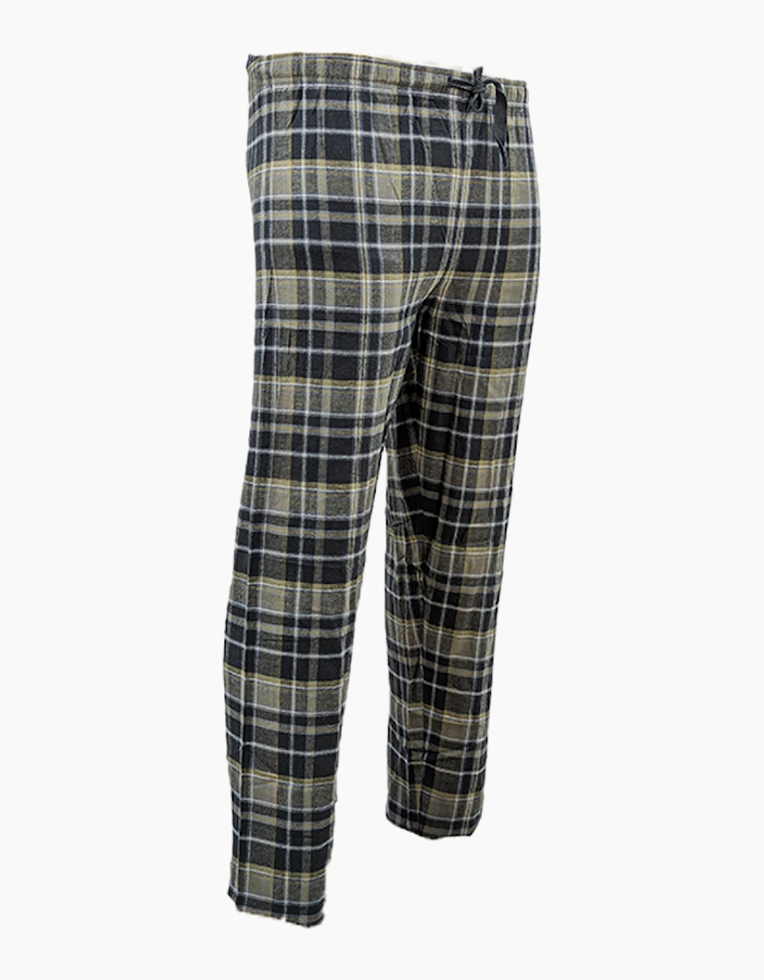 Mens Pyjama Bottoms Cotton Woven Check Stripe
