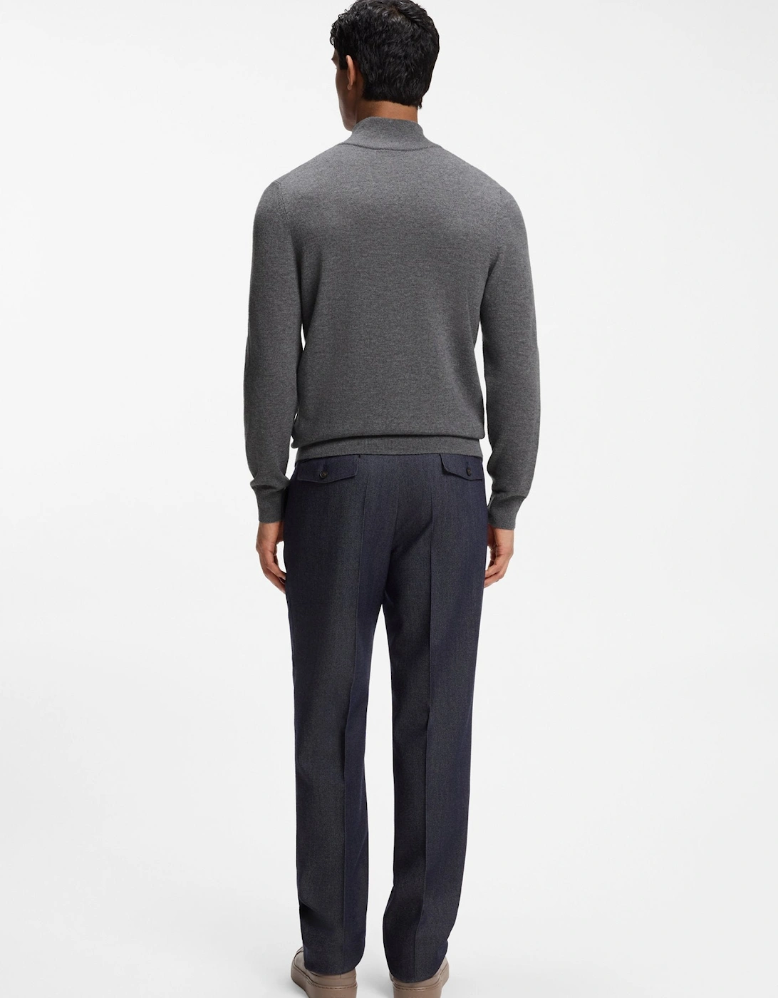 BOSS Black H Hemarlo Sweater 030 Med Grey