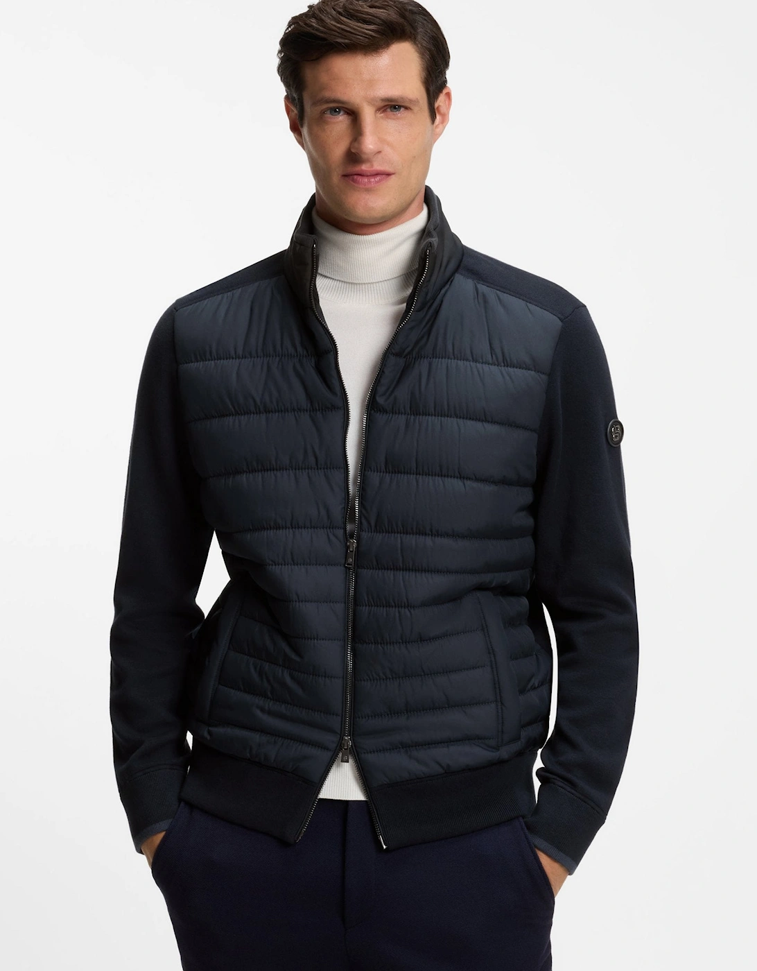 BOSS Black H Facente Zip Jacket 404 Dk Blue