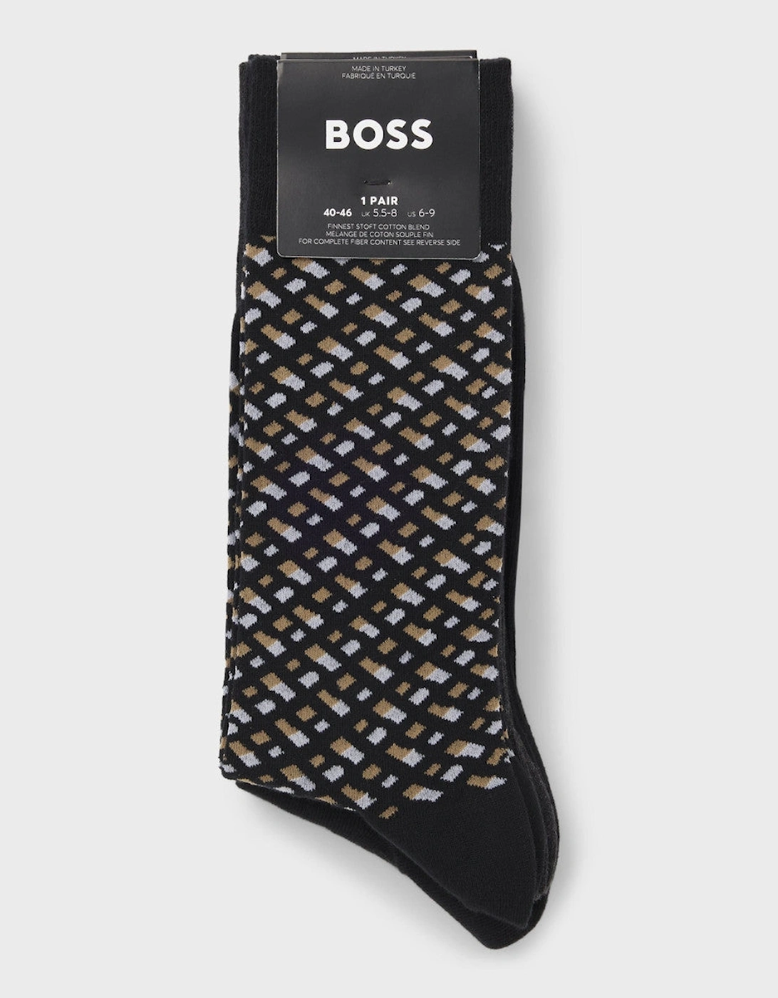 BOSS Black 4P RS Gift Monogram Socks 002 Black