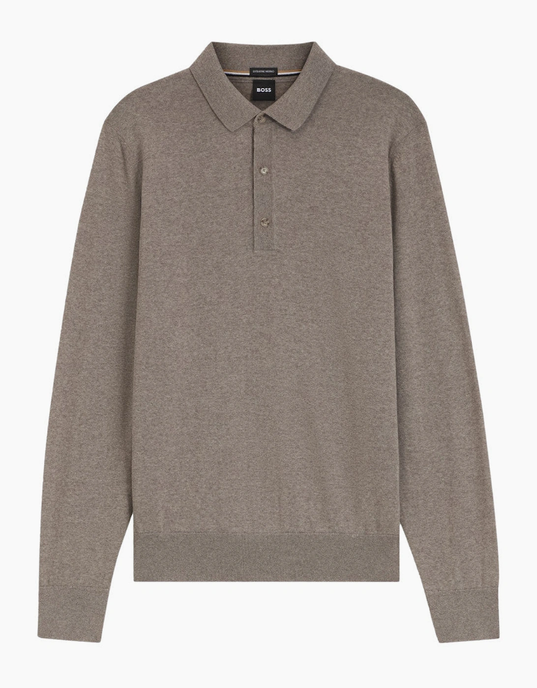 BOSS Black H Lancione Polo Sweater 240 Open Brown