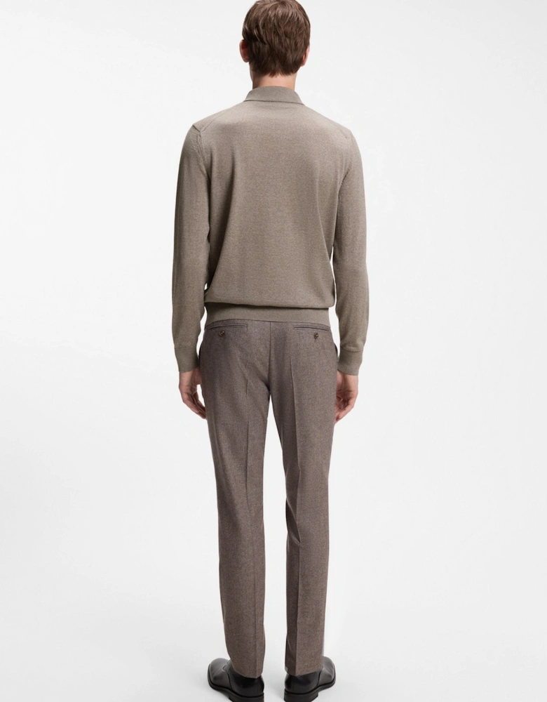 BOSS Black H Lancione Polo Sweater 240 Open Brown