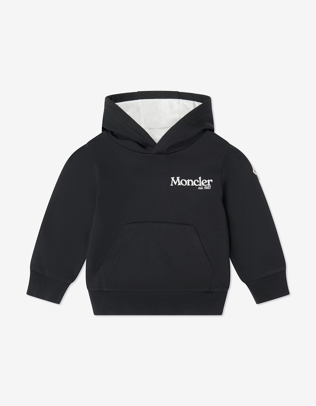 Moncler Enfant Boys Logo Hoodie in Black