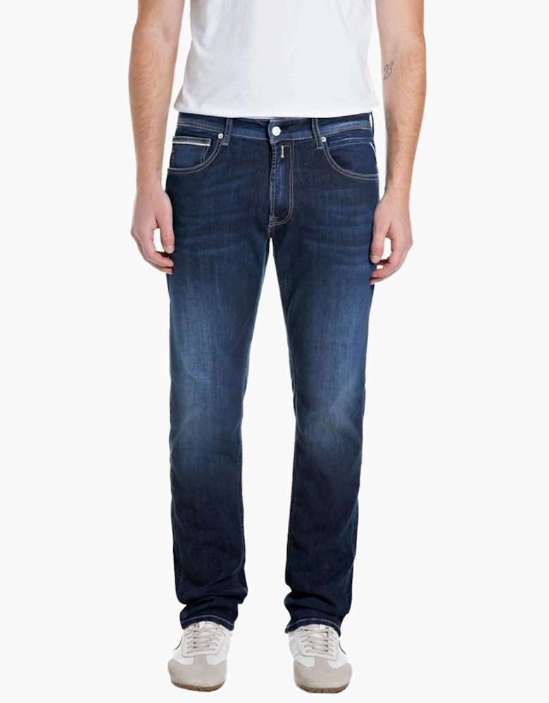 Replay Grover Straight Fit Jean Dark Wash + stretch