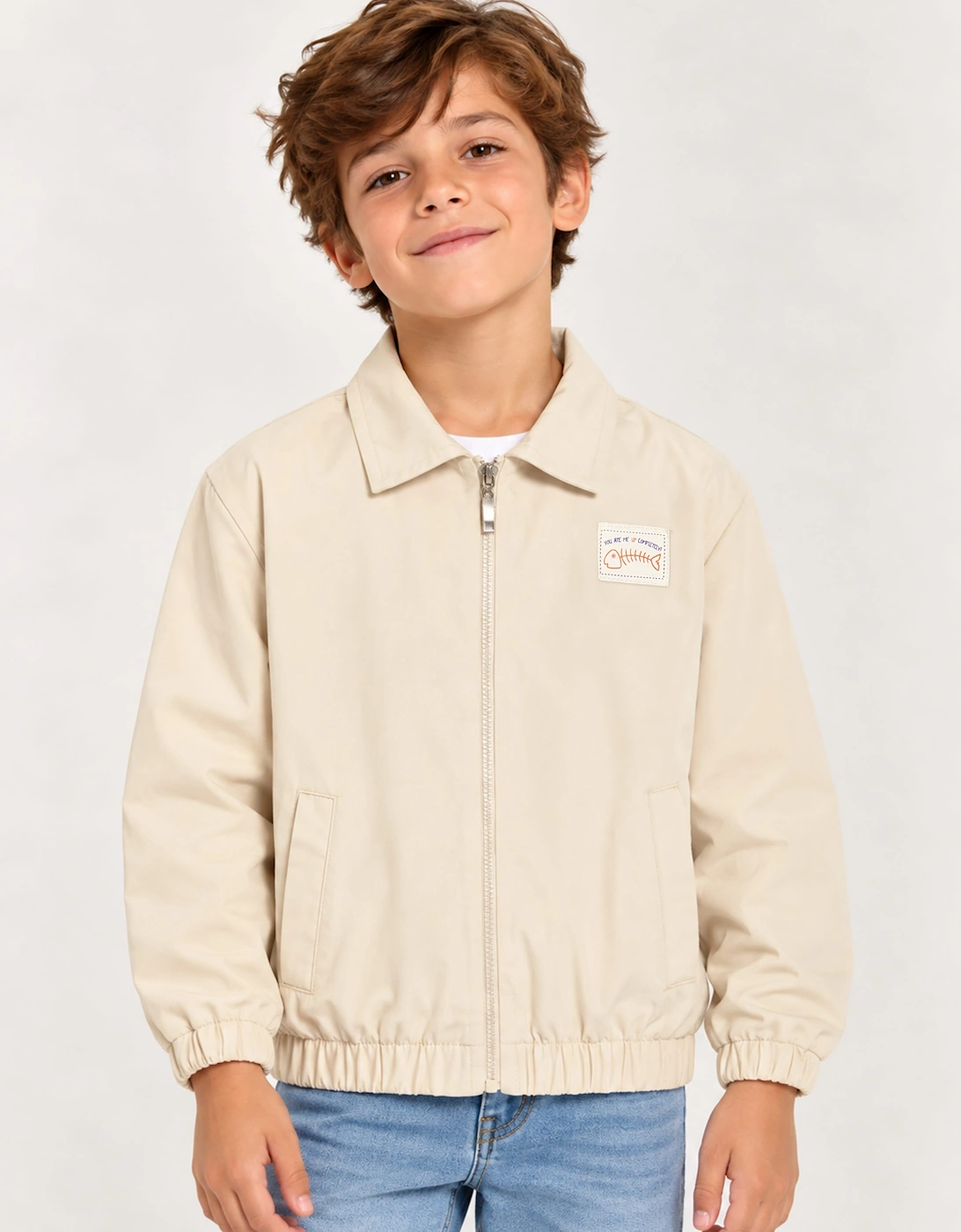 Childsplay Basics Boys Gabardine Jacket in Beige
