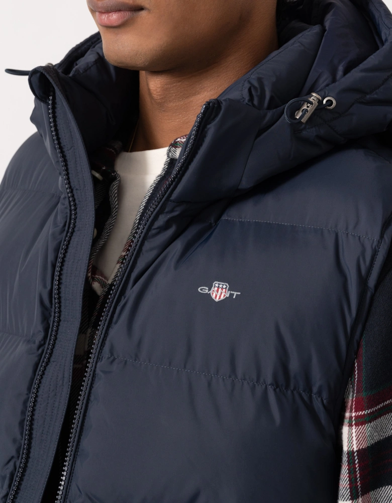 GANT Mens Active Cloud Vest - 433 Evening Blue