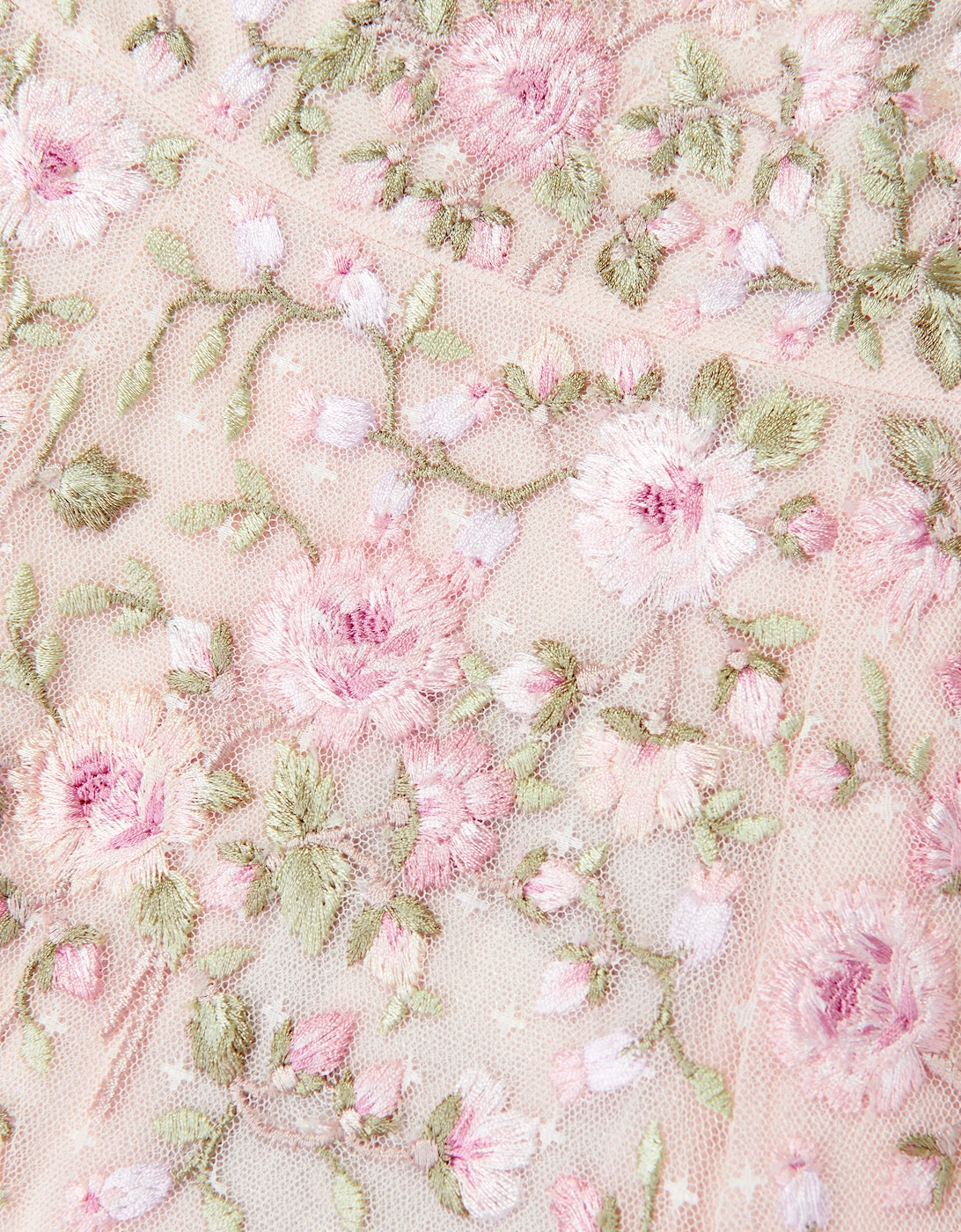 Needle & Thread Girls Eden Rose Short Sleeve Dress in Pink