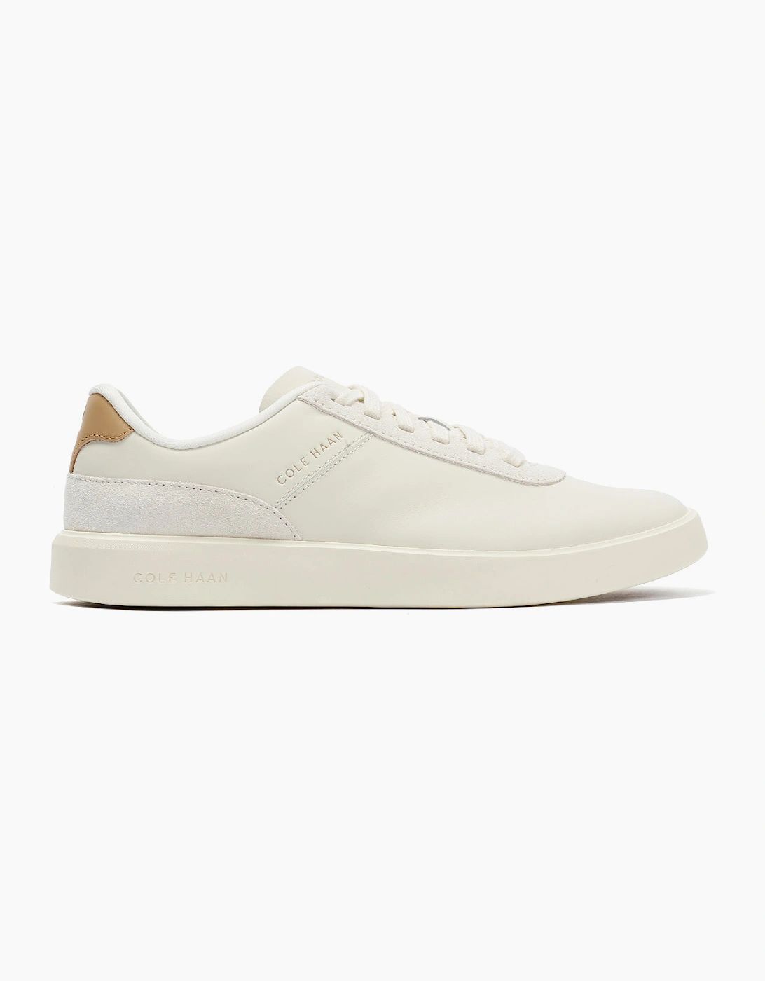 Cole Haan Grand Crosscourt Packaway Leather Men's Ivory Trainers