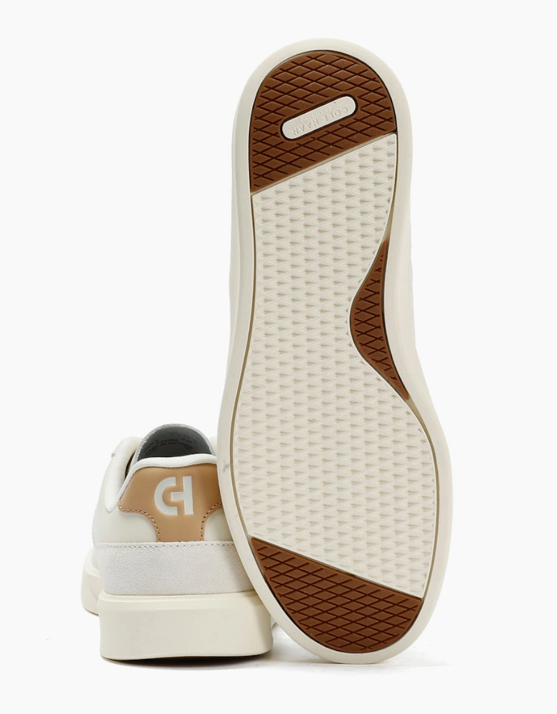 Cole Haan Grand Crosscourt Packaway Leather Men's Ivory Trainers