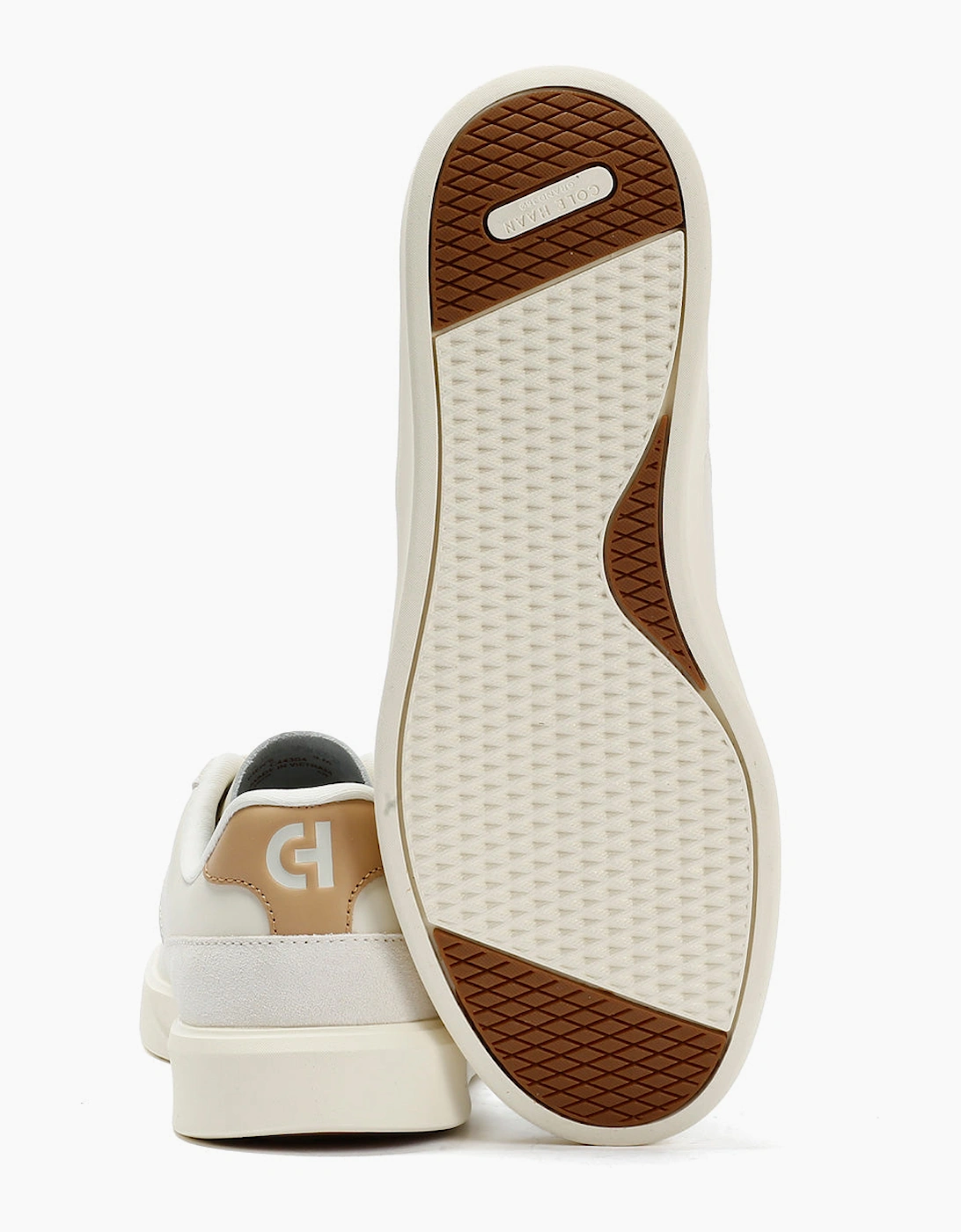 Cole Haan Grand Crosscourt Packaway Leather Men's Ivory Trainers
