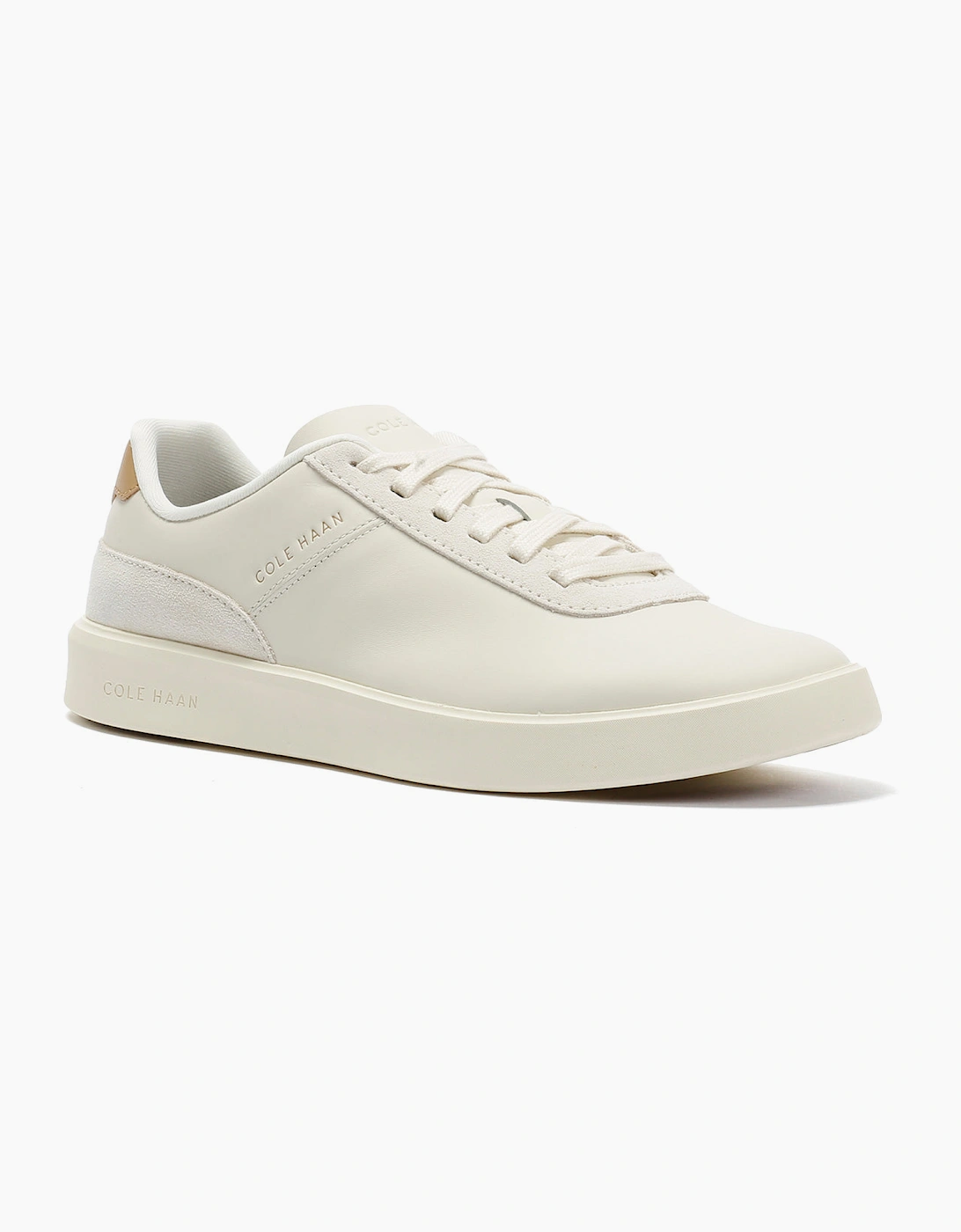 Cole Haan Grand Crosscourt Packaway Leather Men's Ivory Trainers