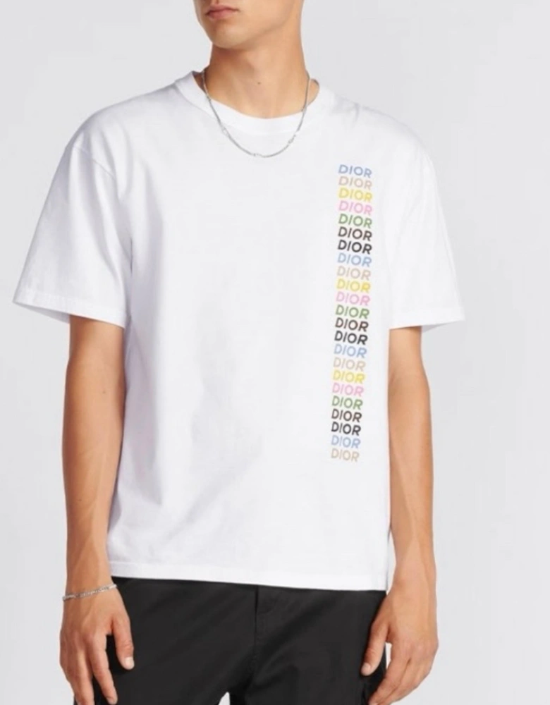 DIOR MULTI LOGO TEE WHITE