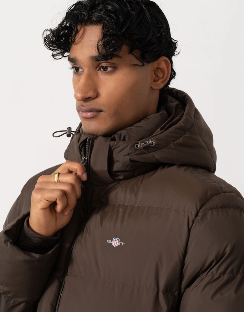 GANT Active Cloud Mens Mid Length Jacket - 217 Black Brown