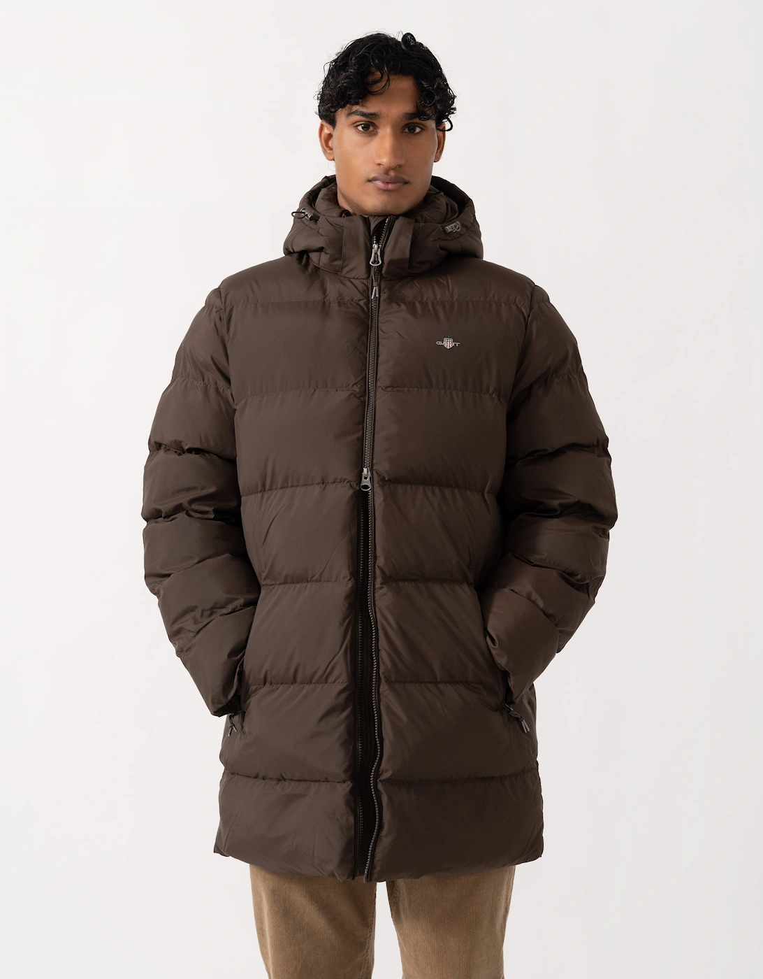 GANT Active Cloud Mens Mid Length Jacket - 217 Black Brown