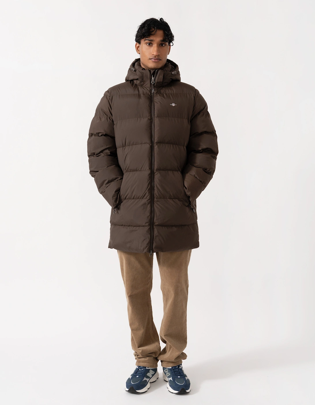 GANT Active Cloud Mens Mid Length Jacket - 217 Black Brown