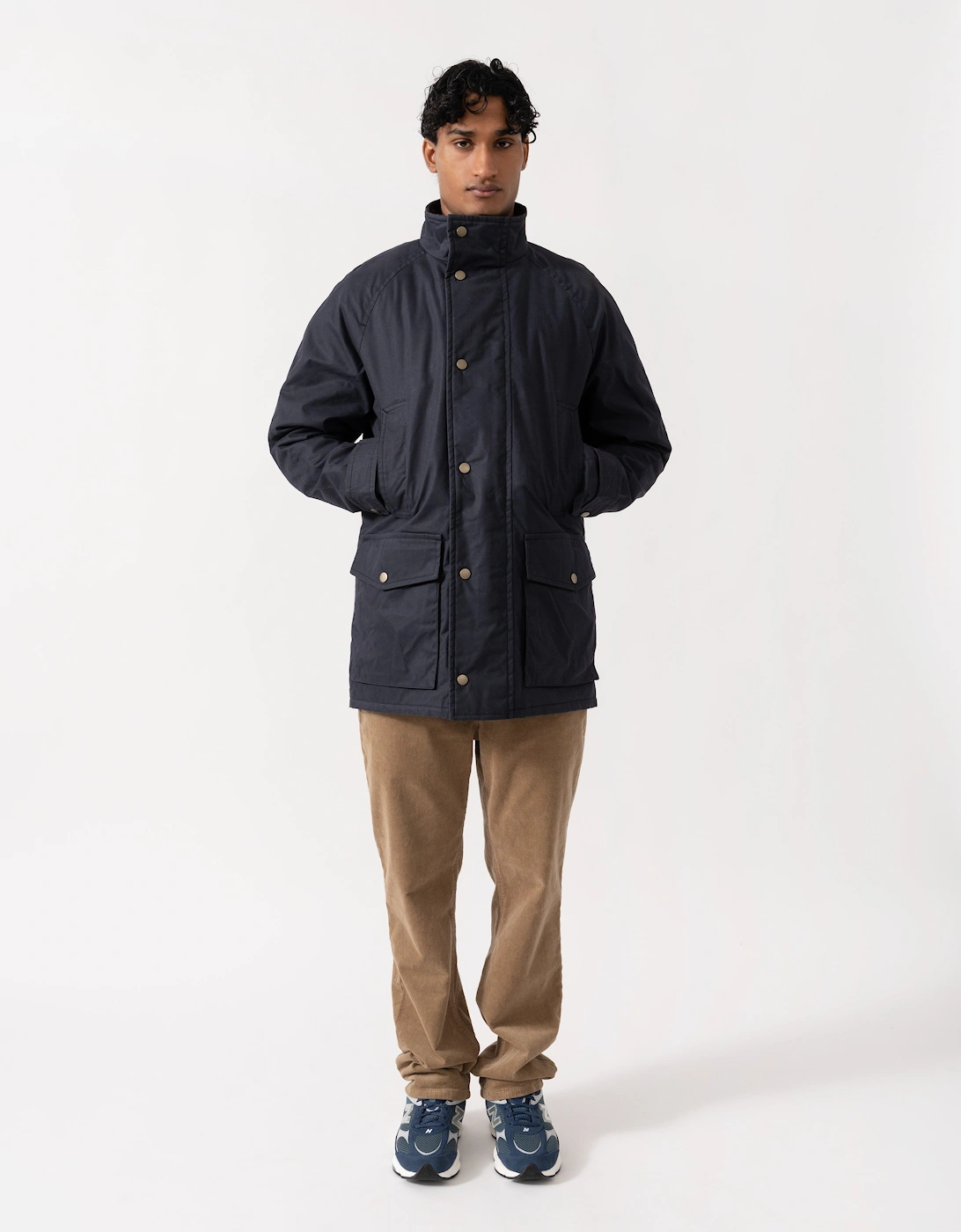 GANT Mens Waxed Double Decker Coat - 433 Evening Blue